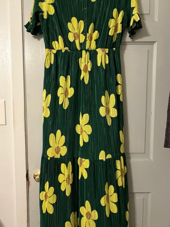 Ces Femme Dresses & Skirts - Ces Femme Dark Green Maxi Dress with Yellow Floral Print